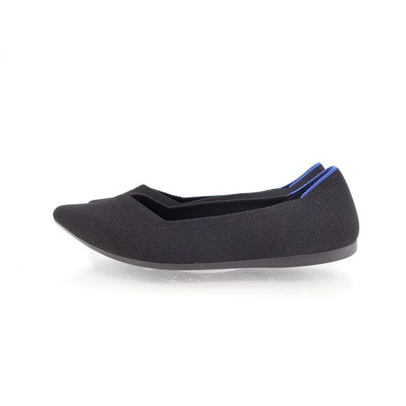 Rothys The Flat Knit Size 6 Black Slip On Pointed Heel Ballet Comfy Nwb - Picture 4 of 10